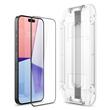 Spigen Folie Sticla Glass tR EZ Fit iPhone 15 Pro Max, set 2 buc, kit de montare, Black