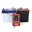 Intelligente autogelijkrichter met impulsreparatiefunctie, Foxsur, 12V 12A 24V 6A, 7 laadfasen, 9 bedrijfsmodi, Switchmode-technologie, LCD-scherm, auto, motorfiets, vrachtwagen, caravan, rood met zwart