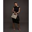 Urban Vanilla, Borsa in pelle con manico e accessori cuciti KELLY Oro, Oro