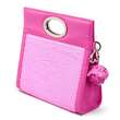 Urban Vanilla, Borsa in pelle con manico e paillettes KELLY Pink SPARKLE, Pink