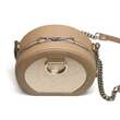 Urban Vanilla, Borsa a tracolla in pelle con tracolla a catena MACCA, Beige