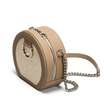 Urban Vanilla, Borsa a tracolla in pelle con tracolla a catena MACCA, Beige