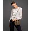 Urban Vanilla, Borsa a tracolla in pelle con tracolla a catena MACCA, Beige
