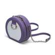 Urban Vanilla, Borsa a tracolla in pelle con catena MACCA, Viola