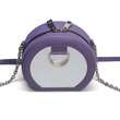 Urban Vanilla, Borsa a tracolla in pelle con catena MACCA, Viola