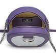 Urban Vanilla, Borsa a tracolla in pelle con catena MACCA, Viola