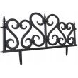 Recinzione da giardino decorativa, plastica nera, set da 4, 59,5x37 cm