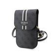 Custodia per telefono Guess PU 4G strisce stampate Nero