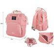 Borsa/zaino termico per mamme, neonati, Verk Group, impermeabile, rosa, max 15 kg, 24x17x38 cm
