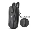 Borsa per monopattino elettrico, bicicletta, monopattino elettrico, capacità 3 litri, multiscomparto, West Biking, 29 x 15 x 12 cm, nero