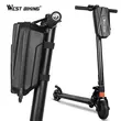 Borsa per monopattino elettrico, bicicletta, monopattino elettrico, capacità 3 litri, multiscomparto, West Biking, 29 x 15 x 12 cm, nero