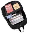 Borsa/zaino intelligente, fosforescente, impermeabile, cavo USB, mini jack, lucchetto, nero, 33x14x42 cm, Kruzzel