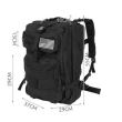 Cartella/zaino tattico, 5 scomparti, poliestere 600D, nero, 38 L, 37x29x55 cm, Isotrade
