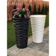 Maceta decorativa, redonda, alta, blanca, 39x75 cm, Sand Slim
