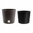 Vaso da fiori decorativo, rotondo, marrone, 40x37,5 cm, Rato Round