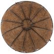 Vaso decorativo con catena, rotondo, cocco, 35x35x17 cm