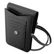 Guess PU Saffiano Triangle Handytasche Schwarz, abnehmbarer Riemen