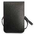 Guess PU Saffiano Triangle Handytasche Schwarz, abnehmbarer Riemen