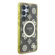 Guess Case 4G Goud Gegalvaniseerd Pioenmotief Samsung Galaxy S25 Ultra Bruin