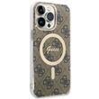 Guess Hülle 4G MagSafe iPhone 15 Pro Braun