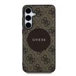 Guess Case 4G Ronde Patch Klassiek Logo MagSafe Samsung Galaxy S25 Bruin