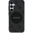 Guess Case 4G Ronde Patch Klassiek Logo MagSafe Samsung Galaxy S25 Zwart