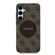 Guess Case 4G Ronde Patch Klassiek Logo MagSafe Samsung Galaxy S25 Plus Bruin