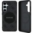 Guess Case 4G Ronde Patch Klassiek Logo MagSafe Samsung Galaxy S25 Plus Zwart