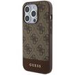Guess Hoesje 4G Streeplogo MagSafe iPhone 15 Pro Bruin