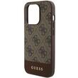 Guess Hoesje 4G Streeplogo MagSafe iPhone 15 Pro Bruin