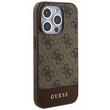 Guess Hoesje 4G Streeplogo MagSafe iPhone 15 Pro Bruin