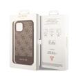 Custodia Guess 4G Stripe Logo per iPhone 14 Marrone