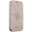 Guess Husa Book PU 4G Logo in metallo iPhone 15 Pro Rosa