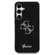 Guess Hoesje Vaste Glitter 4G Metalen Logo Samsung Galaxy S25 Zwart