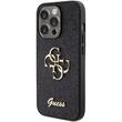 Guess Husa Fixed Glitter 4G Metal Logo iPhone 15 Pro Negru