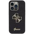 Guess Husa Fixed Glitter 4G Metal Logo iPhone 15 Pro Negru