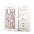 Custodia Guess GCube Stripes MagSafe per iPhone 14 Rosa