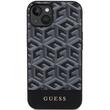 Custodia Guess GCube Stripes MagSafe per iPhone 15 / 14 / 13 Nero