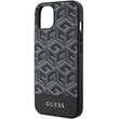Custodia Guess GCube Stripes MagSafe per iPhone 15 / 14 / 13 Nero