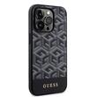 Custodia Guess GCube Stripes MagSafe per iPhone 15 Pro nera