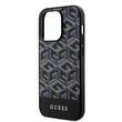 Custodia Guess GCube Stripes MagSafe per iPhone 15 Pro nera