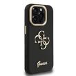 Custodia Guess con logo 4G e cornice per fotocamera per iPhone 15 Pro Max, nera