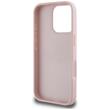 Custodia Guess Grained Roses 4G con logo in metallo per iPhone 16 Pro Rosa