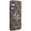 Custodia Guess PU 4G Logo in metallo Samsung Galaxy A35 5G Marrone