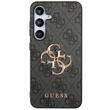 Custodia Guess PU 4G Logo in metallo per Samsung Galaxy S24 Grigia