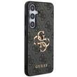 Custodia Guess PU 4G Logo in metallo per Samsung Galaxy S24 Grigia