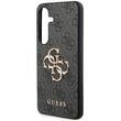Custodia Guess PU 4G Logo in metallo per Samsung Galaxy S24 Grigia