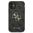 Guess Case PU 4G Metal Logo iPhone 11 Gray