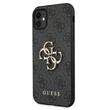 Guess Case PU 4G Metal Logo iPhone 11 Gray