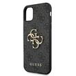 Guess Case PU 4G Metal Logo iPhone 11 Gray